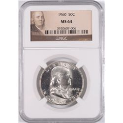 1960 FRANKLIN HALF DOLLAR, NGC MS-64
