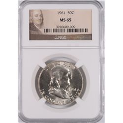 1961 FRANKLIN HALF DOLLAR, NGC MS-65!