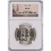 Image 1 : 1961 FRANKLIN HALF DOLLAR, NGC MS-65!