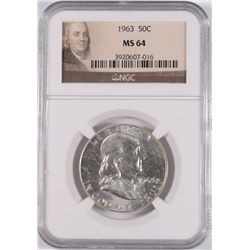 1963  FRANKLIN HALF DOLLAR, NGC MS-64