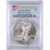 Image 1 : 2011 AMERICAN SILVER EAGLE 25th ANNIVERSARY, PCGS MS-70!  FIRST STRIKE!