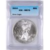 Image 1 : 2014 AMERICAN SILVER EAGLE, ICG MS-70!   PREFECT!