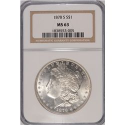 1878-S MORGAN DOLLAR NGC MS-63