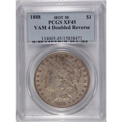 1888 MORGAN DOLLAR PCGS XF-45 (VAM-4 DOUBLED REVERSE)