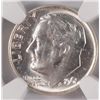 Image 2 : 1961 ROOSEVELT DIME, NGC MS-66