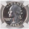 Image 2 : 1962 WASHINGTON QUARTER, NGC PROOF-68