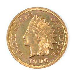 1906 INDIAN ONE CENT PROOF 63 RED