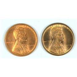 2 - 1909 VDB LINCOLN CENTS MS65 RED GEMS