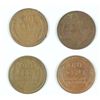 Image 2 : 4 LINCOLN CENTS: 1910-S XF, 1911-S VG, 1915-S CORRODED, 1922-D VG