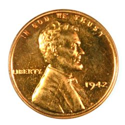 1942 LINCOLN CENT PROOF 64 RED