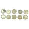 Image 1 : LOT OF (10) THREE CENT NICKELS VARIOUS DATES
