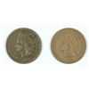 Image 1 : LOT OF (2) 1872 INDIAN HEAD CENTS KEY DATES F CORRODED VF CORRODED