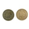 Image 2 : LOT OF (2) 1872 INDIAN HEAD CENTS KEY DATES F CORRODED VF CORRODED