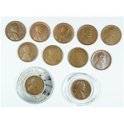 LOT OF (11) EARLY LINCOLN CENTS BETTER DATES INCLUDED