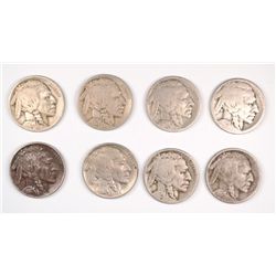 LOT OF (8) BUFFALO NICKELS BETTER DATES