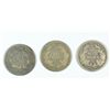 Image 2 : LOT OF (3) SEATED LIBERTY DIMES 1840, 1873, 1876 CC