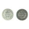 Image 2 : LOT OF (2) SEATED LIBERTY HALF DIMES 1853, 1853-O