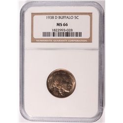1938-D BUFFALO NICKEL NGC MS-66