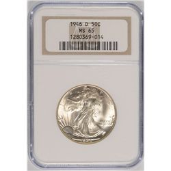 1946-D WALKING LIBERTY HALF DOLLAR NGC MS-65