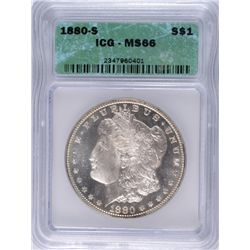 1880-S MORGAN DOLLAR ICG MS-66