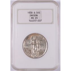 1938-S OREGON TRAIL COMMEN HALF DOLLAR NGC MS-65