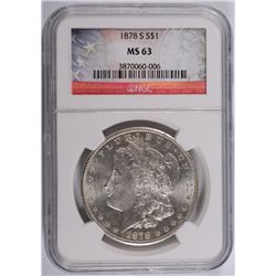 1878-S MORGAN DOLLAR NGC MS-63