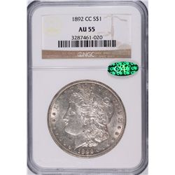 1892-CC MORGAN DOLLAR NGC AU-55 W/CAC