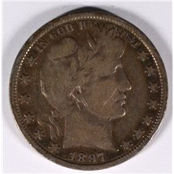 1897 BARBER HALF DOLLAR, VF