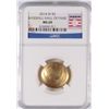Image 1 : 2014 NATIONAL BASEBALL HALL OF FAME  $5.00 GOLD COMMEMORATIVE, NGC GRADED MS-69!