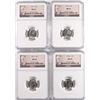 Image 1 : LOT OF ( 4 ) 1959 ROOSEVELT DIMES, ALL NGC MS-65