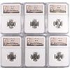 Image 1 : LOT OF ( 6 ) 1960 ROOSEVELT DIMES, ALL NGC MS-65