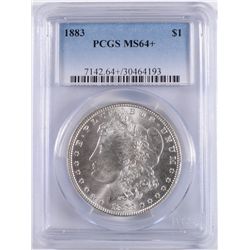 1883 MORGAN SILVER DOLLAR, PCGS MS-64+