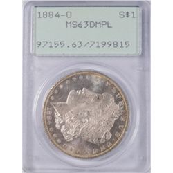 1884-O MORGAN SILVER DOLLAR, MS-65 DMPL