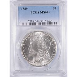1889 MORGAN SILVER DOLLAR, PCGS MS-64+