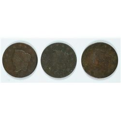 (3) 1821 LARGE CENTS AG/G