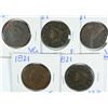 Image 1 : (5) 1821 LARGE CENTS GOOD