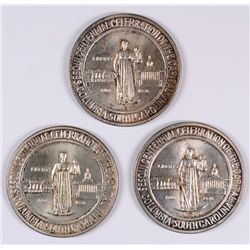 1936 (P, D, S) COLUMBIA COMMEN HALF DOLLARS XF/AU