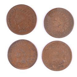 (4) 1878 INDIAN HEAD CENTS GOOD