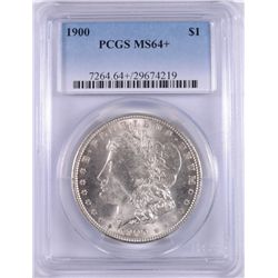 1900 MORGAN SILVER DOLLAR,  PCGS MS-64+