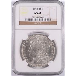 1903 MORGAN SILVER DOLLAR, NGC MS-64
