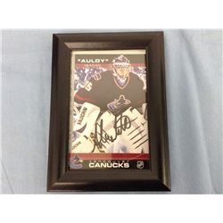 Alex Auld Had Signed Framed Photo (Framed Size 7.5" x 5.5")
