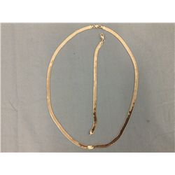 SanTropez 40% White Gold Over Sterling Silver Necklace and Matching Bracelet