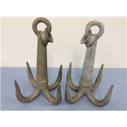 2 Small Grappling Hooks (11" long)