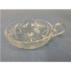 Older Crystal Finger Grip Candle Holder (5" diameter)