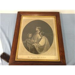 Very Old Framed Engraving Print (22" X 27" including frame)