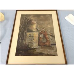 N. Morse Framed 7-Up Print (21.5" X 27.5" including frame)