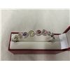 Image 1 : Designer Rhodium Plated Bangle Bracelet With Multi Colored Swarovski Crystals