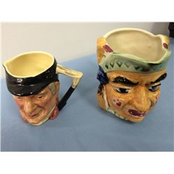 2 Small Porcelain Toby Jugs
