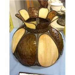 Older Stained Glass Light Shade (18" diameter)