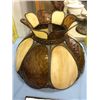 Image 1 : Older Stained Glass Light Shade (18" diameter)